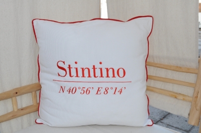 cuscino ricamo coordinate 60x60 cordoncino rosso